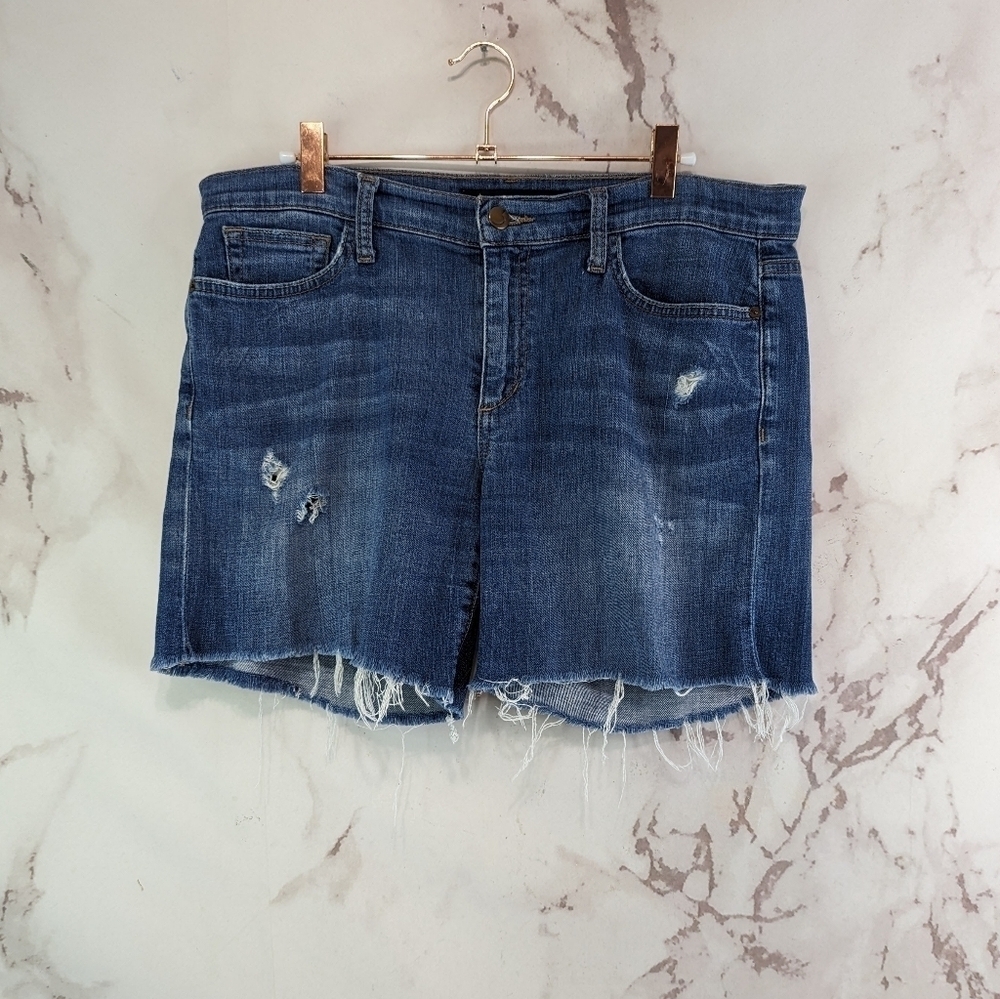 Joes Jeans Shorts Women 30 Denim Cut Off Mid Rise Medium Wash Frida Distressed